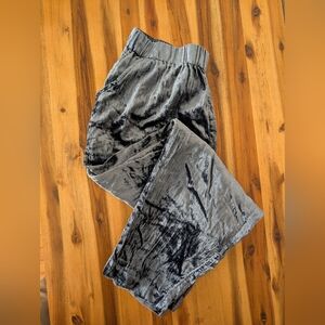 Ett:wa For Anthropology Velvet Iridescent Blue Pants